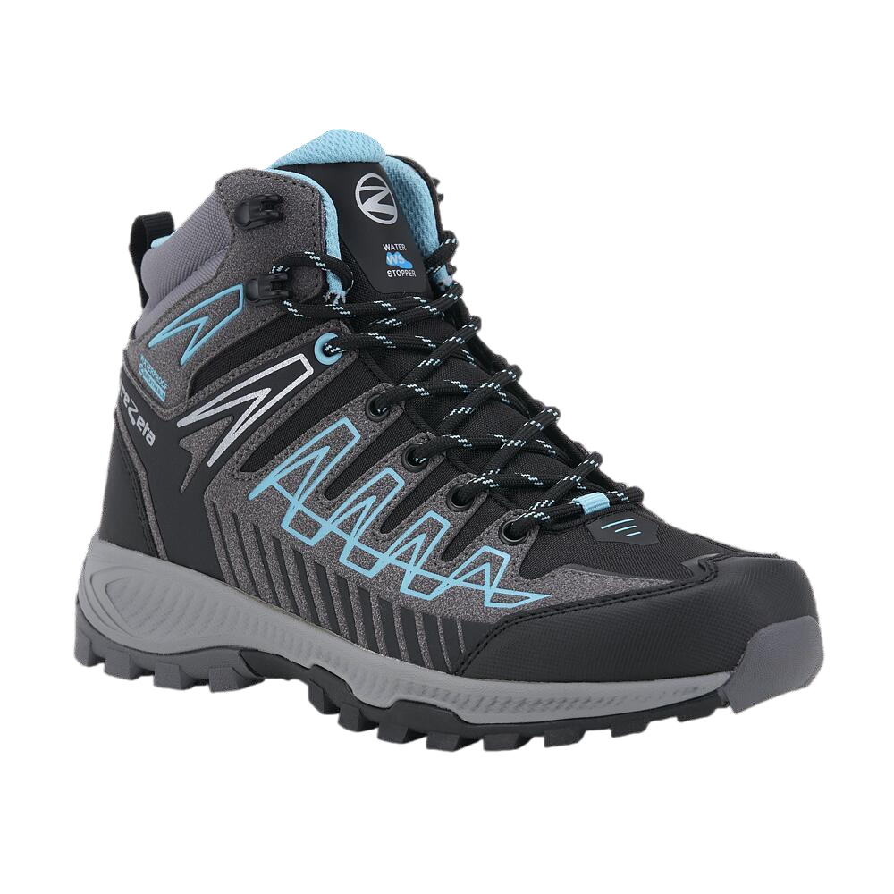 Trezeta Thunder Mid Women's Waterproof Hiking Shoes in Dark Grey Azure