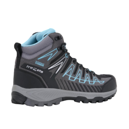 Trezeta Thunder Mid Women's Waterproof Hiking Shoes in Dark Grey Azure