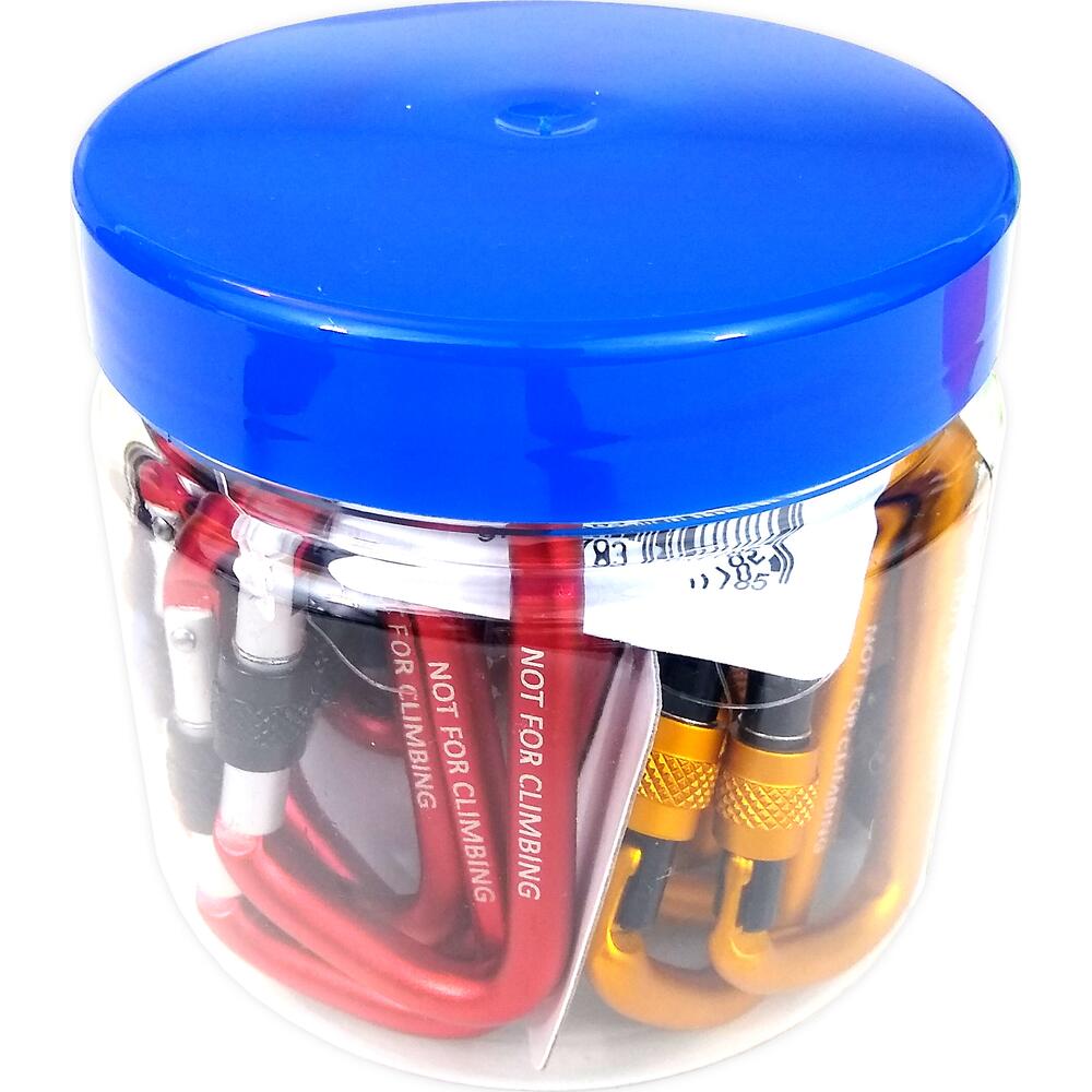 Stubai Off-Set D Mini-Karabiner, S/Gate - 4 Colour Jar 20