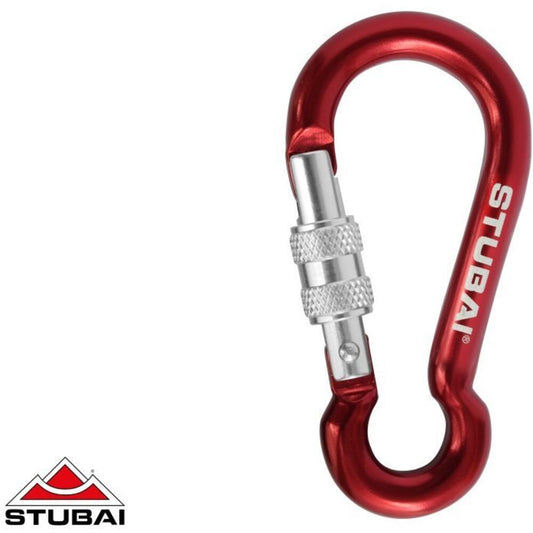 Stubai Dwarf Mini-Karabiner - Screwgate - Red