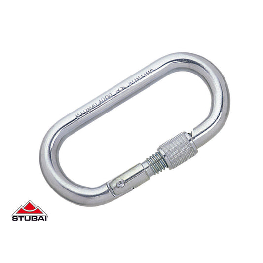 Stubai Oval 40 Kn Steel Karabiner, Galvanized