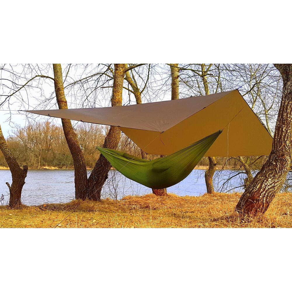 Bushmen Ultralight Tarp 3x3 Dark Olive