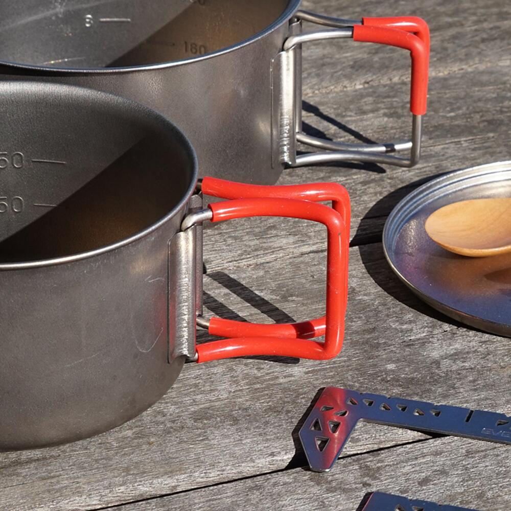 EVERNEW Titanium UL Pot Set Sm (0.6L and 0.9L)
