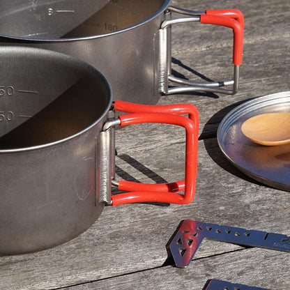 EVERNEW Titanium UL Pot Set Sm (0.6L and 0.9L)