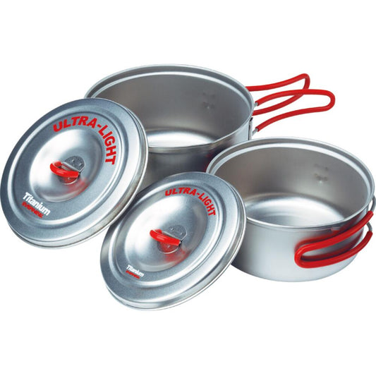 EVERNEW Titanium UL Pot Set Sm (0.6L and 0.9L)