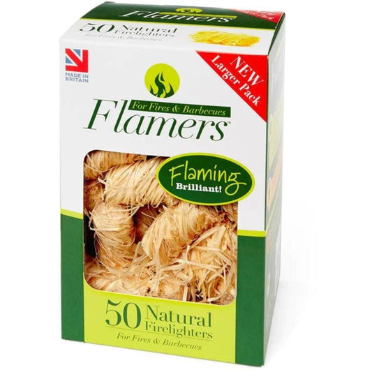 Flamers Natural Firelighters - 50 Pack